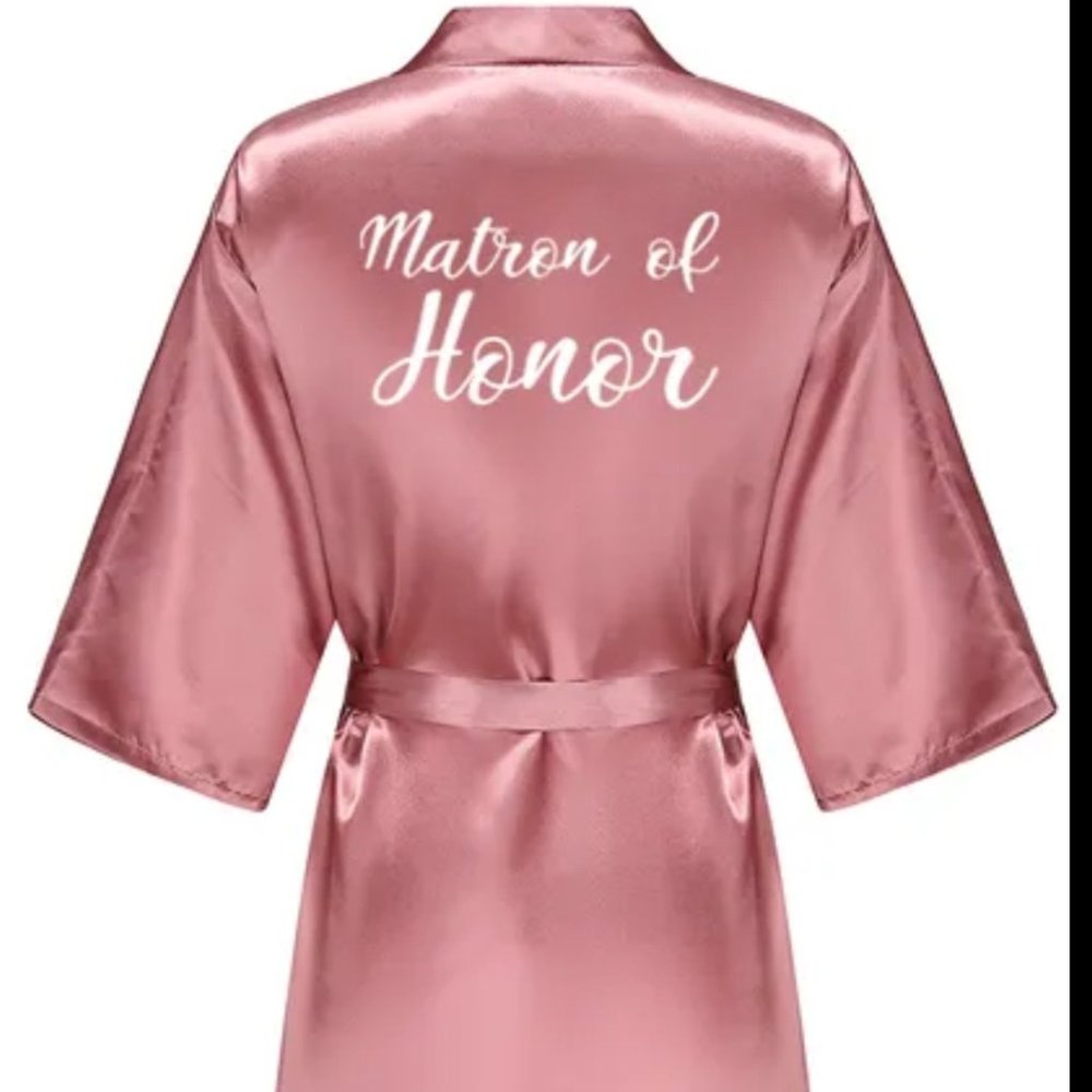 New Matron of Honor silk robe